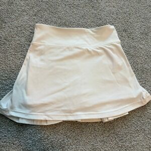 Gold Hinge Athletic Skort Womens XS Ivory White Tennis Skirt Lounge Pleated Back